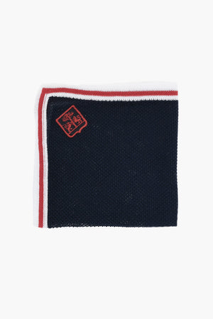 Cotton Pocket Square With Contrast Border