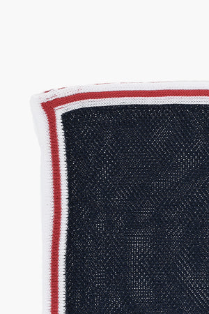 Cotton Pocket Square With Contrast Border