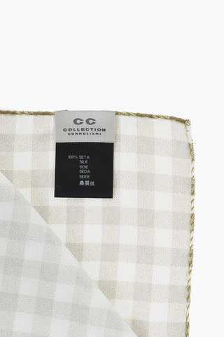 CC COLLECTION Fazzoletto da Taschino in Seta a Quadri