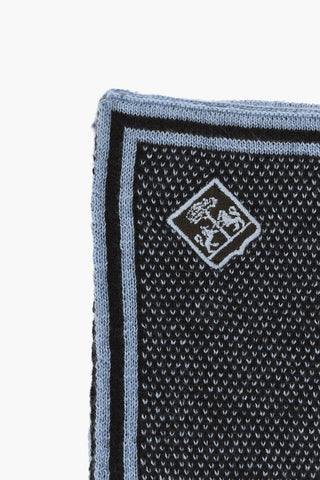 Bicolour Silk and Cashmere Pocket Square