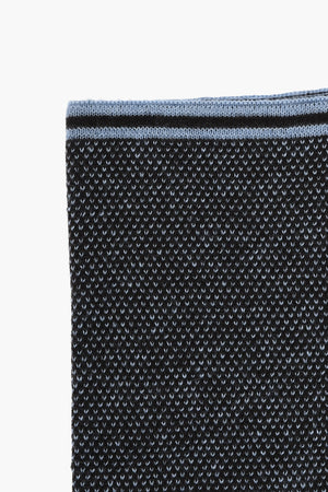 Bicolour Silk and Cashmere Pocket Square