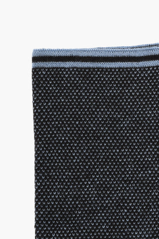 Bicolour Silk and Cashmere Pocket Square