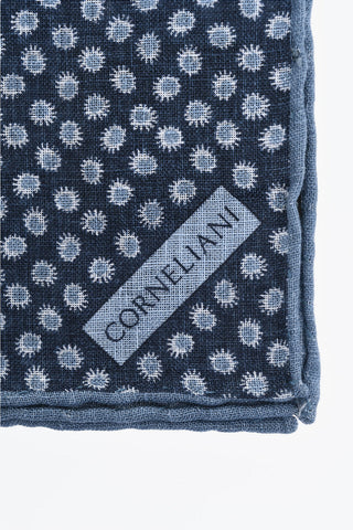 Linen Pocket Square with Pattern