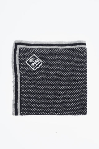 Two-Tone Silk and Cashmere Pocket Square