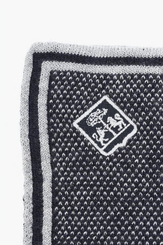 Two-Tone Silk and Cashmere Pocket Square