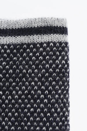 Two-Tone Silk and Cashmere Pocket Square