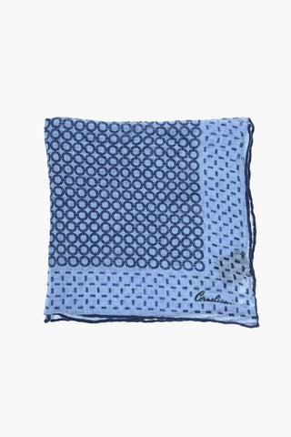 Geometric Patterned Linen Pocket Square