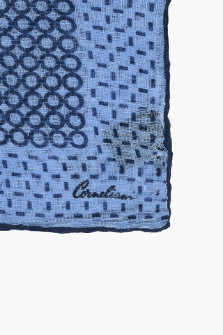 Geometric Patterned Linen Pocket Square