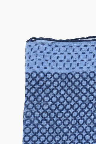 Geometric Patterned Linen Pocket Square