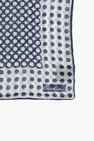 Einstecktuch Aus Leinen Mit Geometrischem Muster