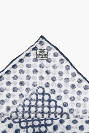 Geometric Patterned Linen Pocket Square