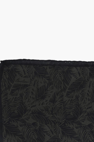 Plant Motif Silk Pocket Square