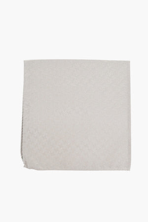 Solid Silk Pocket Square with Micro Motifs