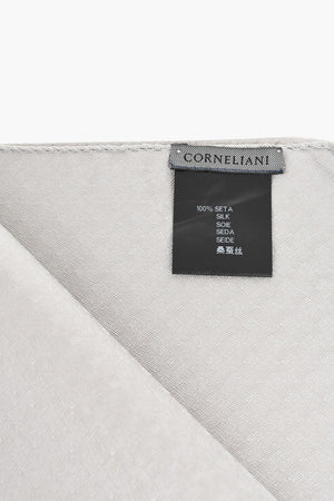 Solid Silk Pocket Square with Micro Motifs