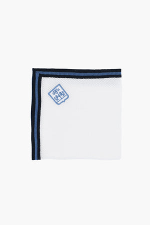 Cotton Pocket Square with Contrast Border