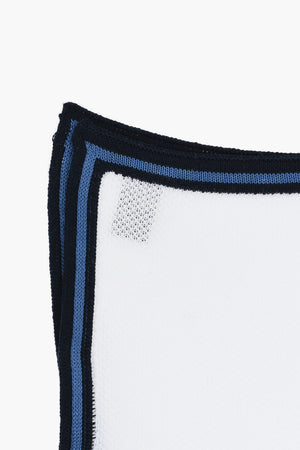 Cotton Pocket Square with Contrast Border