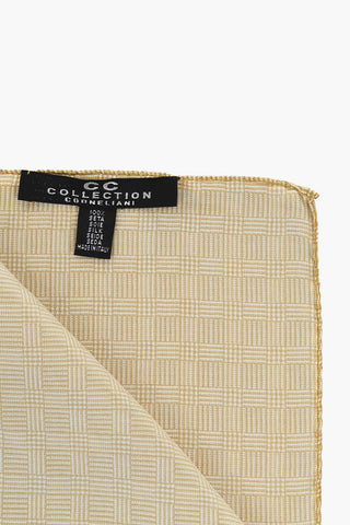 CC COLLECTION Einstecktuch aus Seide mit Basketweave-Motiv