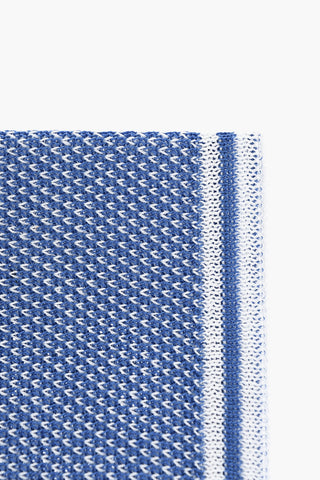 Two-Tone Pocket Square with Embroidered Logo