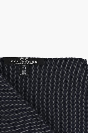 CC COLLECTION Silk Pocket Square with Chevron Motif