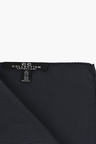 CC COLLECTION 실크 포켓스퀘어 쉐브론 패턴