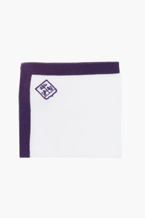 Cotton Pocket Square with Contrasting Border