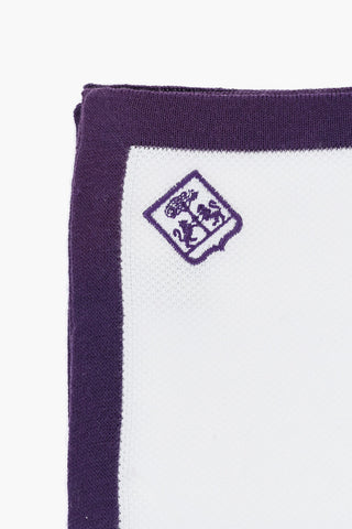 Fazzoletto da Taschino in Cotone con Bordo a Contrasto