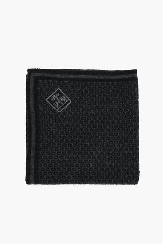 Two-Tone Silk and Cashmere Pocket Square