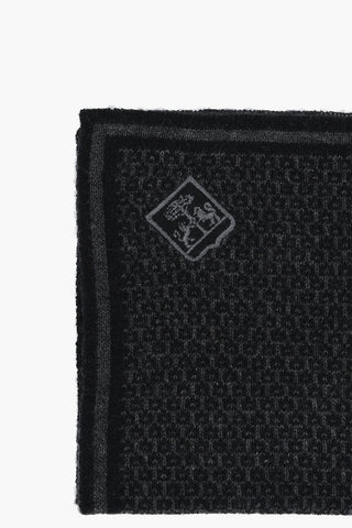 Two-Tone Silk and Cashmere Pocket Square