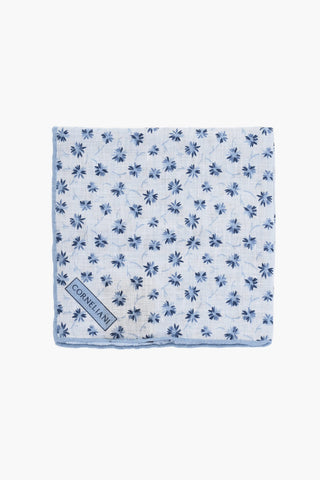 Floral Patterned Linen Pocket Square