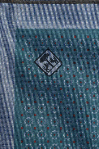 Gemustertes Einstecktuch mit kontrastierendem Rand