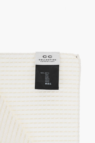 CC COLLECTION Einstecktuch aus Seide mit Jacquard-Motiven