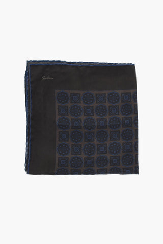 Silk Pocket Square with Contrasting Details