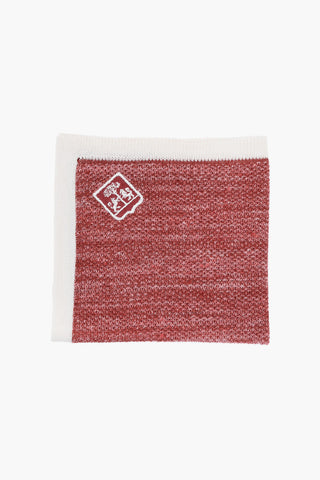 Linen and Silk Pocket Square with Contrasting Edge