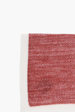 Linen and Silk Pocket Square with Contrasting Edge