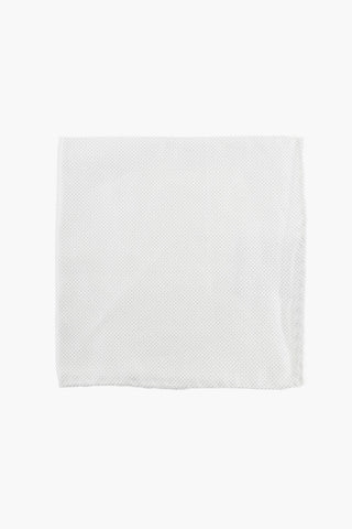 Silk Solid-Color Pocket Square with Micro Motifs