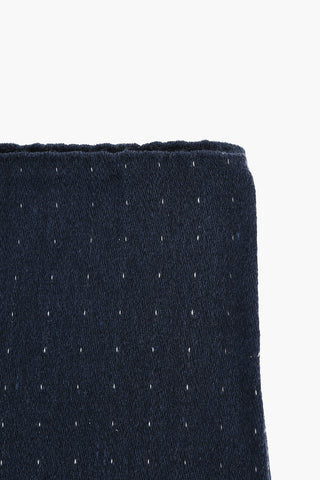 CC COLLECTION Gepunktetes Einstecktuch aus Wolle und Seide