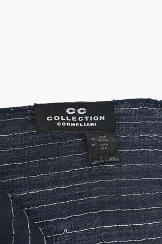 CC COLLECTION Gepunktetes Einstecktuch aus Wolle und Seide