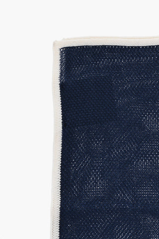 Solid Color Pocket Square with Contrasting Edge