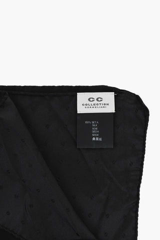 CC COLLECTION 실크 포켓스퀘어 기하학적 모티프