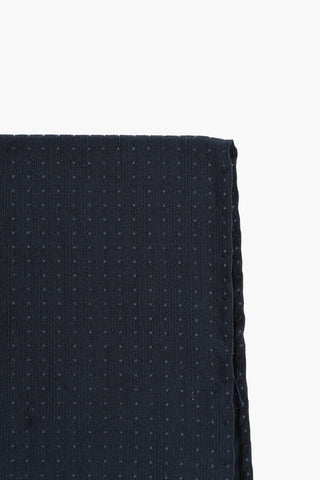 Silk and Linen Pocket Square with Micro Polka Dots in Lurex