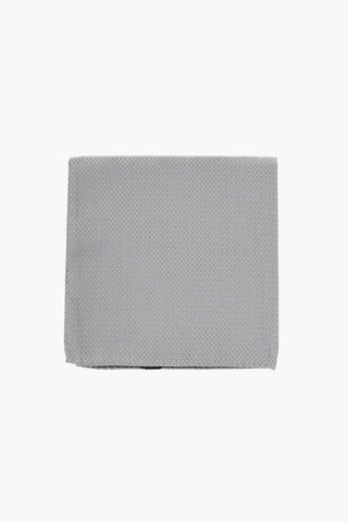 CC COLLECTION Silk Pocket Square with Basketweave Motif