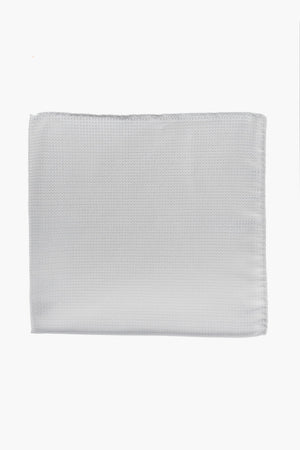 Solid-Color Silk Pocket Square with Micro Motifs