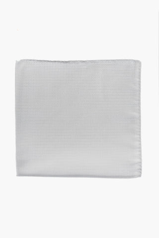 Solid-Color Silk Pocket Square with Micro Motifs