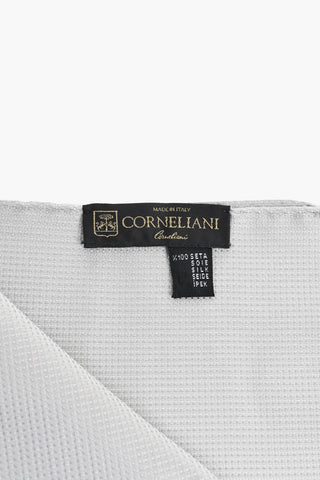 Solid-Color Silk Pocket Square with Micro Motifs
