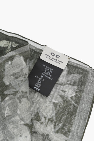 CC COLLECTION Einstecktuch aus Seidenmischung mit Blumenmuster