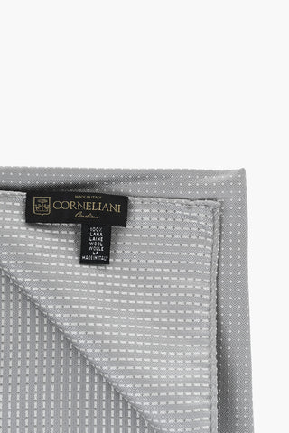 Solid-Color Pocket Square with Micro Motifs