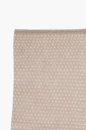 Two-Tone Pocket Square with Embroidered Logo