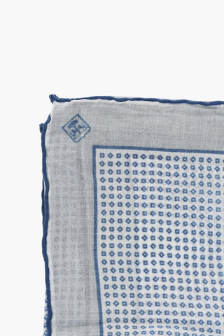 Geometrical Patterned Silk Blend Pocket Square