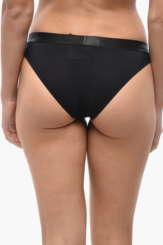 Nylon Bikini Briefs with Elastic Waist