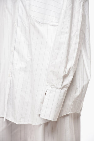 Oversized Pinstriped Cotton Blouse